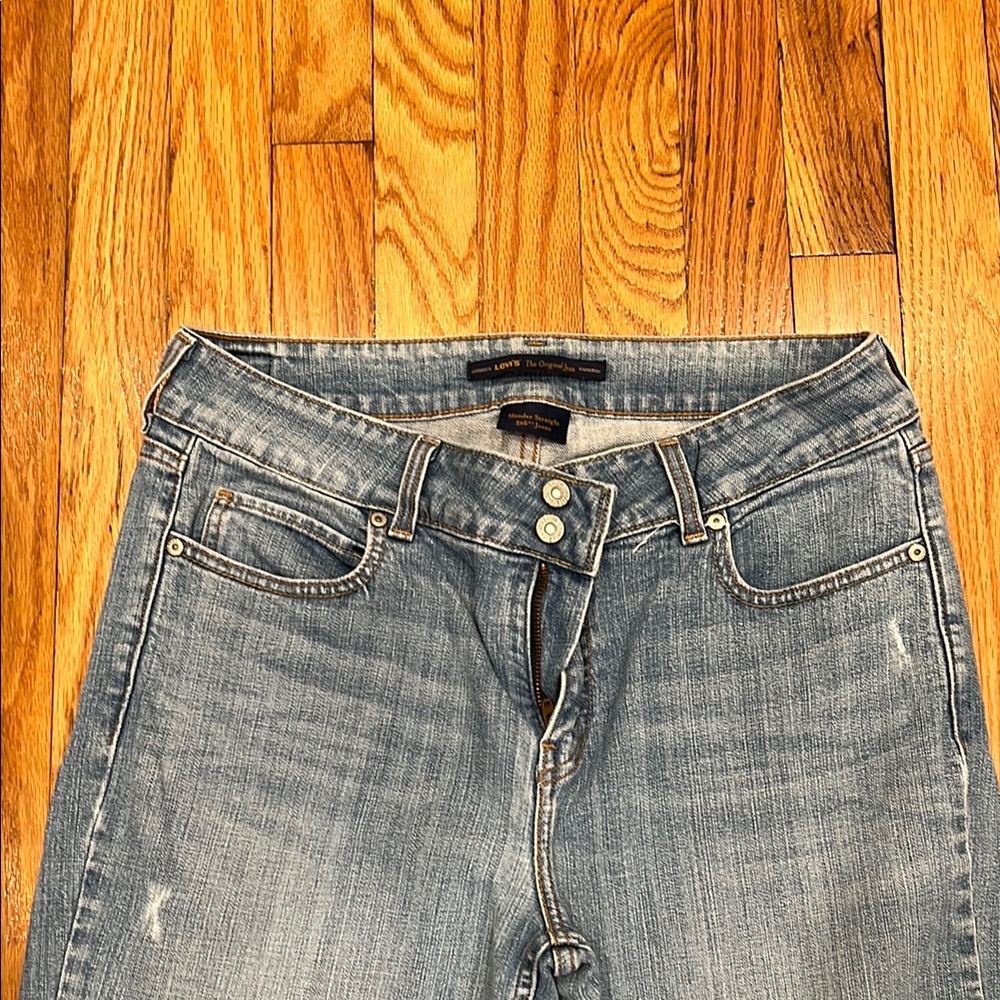 Women's Levi’s  Blue Jeans Size 12 5- Pocket Double Button Zipper Front - Picture 2 of 11
